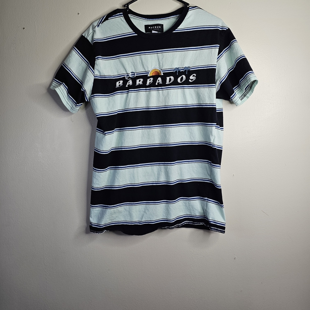 PacSun Black and White Striped Tee